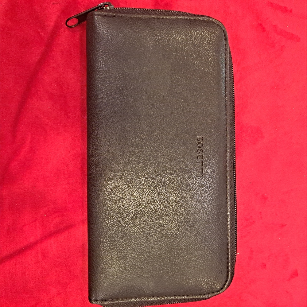 Rosetti Black Long Wallet With 12 Card Slots Organizer